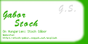 gabor stoch business card